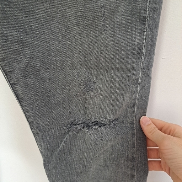 Agolde Sophie high rise skinny crop distressed jean maverick grey 28 - Picture 9 of 11
